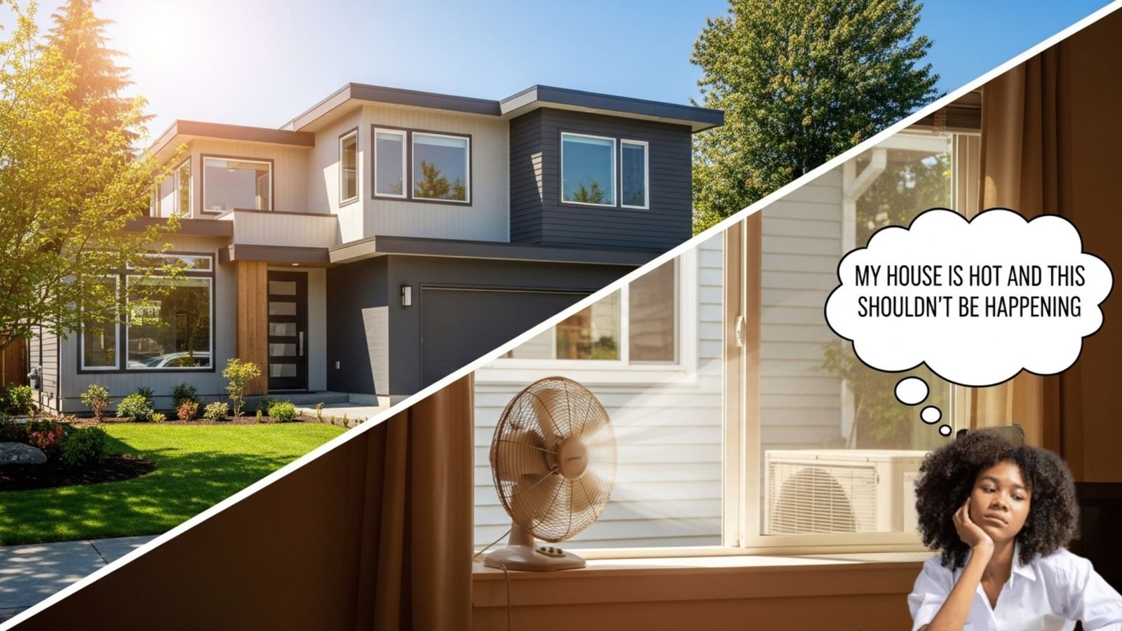 A modern Seattle home on a sunny spring day, with sunlight hitting the exterior while the interior looks warm
