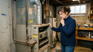 Sand Point Seattle homeowner evaluating aging furnace for replacement